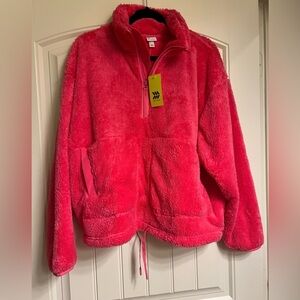 NWT Hot Pink Sherpa Pullover